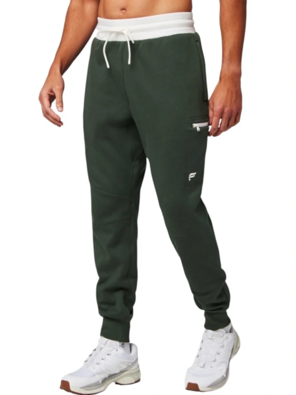 Fabletics Men’s Go To Cargo Jogger Pants Green Athleisure Comfort Casual